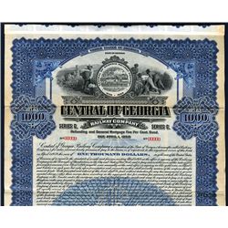 Central of Georgia Railway Co., 1919, $1000 Specimen Bond.