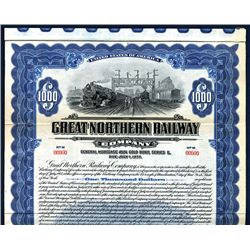 Great Northern Railway Co., 1927, $1000 Specimen Bond.