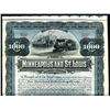Image 1 : Minneapolis and St. Louis Railroad Co., 1899, $1000 Specimen Bond.