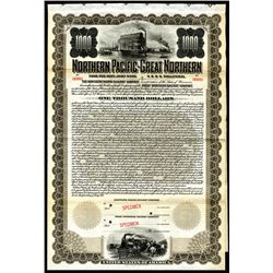 Northern Pacific-Great Northern Railway Co., 1901, $1000 Specimen Bond.