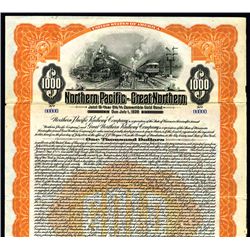 Northern Pacific-Great Northern Railway Co., 1921, $1000 Specimen Bond.