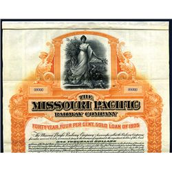 Missouri Pacific Railway Co., 1905, $1000 Specimen Bond.