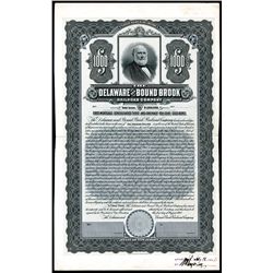 Delaware and Bound Brook Railroad Co. 1905 Issue Bond Proof.