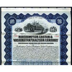 Northampton-Easton & Washington Traction Co., 1910, $100 I/U Bond.