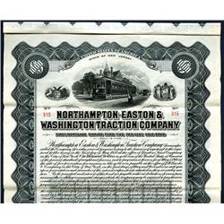 Northampton-Easton & Washington Traction Co., 1910, $1000 I/U Bond.