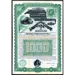 Brooklyn, Bushwick and Queens County Railroad Co., 1886, Specimen Bond.