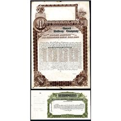 Metropolitan Street Railway Co., 1897, $1000 Bond Proof and Odd Shs. Stock Proof.