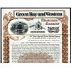 Image 1 : Green Bay and Western Railroad Co., 1958, $1000 Class B Specimen Bond.