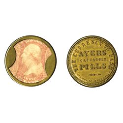 Ayers Cathartic Pills, 3 Cents, Encased Postage.