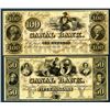 Image 1 : Canal Bank, 1830's Obsolete Banknote Pair.