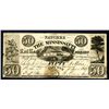 Image 1 : Natchez - The Mississippi Rail Road Company, 1839 "Post Note" Issue Obsolete Banknote.