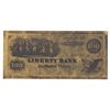 Image 1 : Liberty Bank, $100 Enigmatic Copper or Brass Plate.