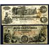 Image 1 : Bank of Chattanooga, 1861 $20 Obsolete & Confederate 1862 $100, T39.