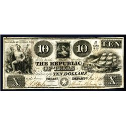 Republic of Texas, 1840 Obsolete Banknote.