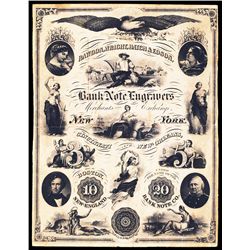 Rawdon, Wright, Hatch & Edson (ca.1850's) Bank Note Advertising Sheet.