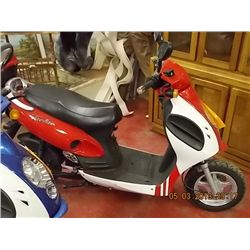 SCOOTER - ELECTRIC - RED DEMONSTRATION MODEL - 133KM - retail ~$1795.00 - comes with luggage rack an