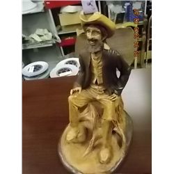 CAST PLASTER COWBOY FIGURE