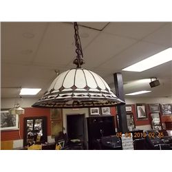 TIFFANY STYLE LEADED STAINED GLASS HANGING LITE