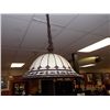 Image 2 : TIFFANY STYLE LEADED STAINED GLASS HANGING LITE