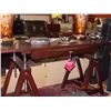 Image 1 : DESK WITH SAW HORSE LEGS - NEW