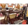 Image 2 : DESK WITH SAW HORSE LEGS - NEW
