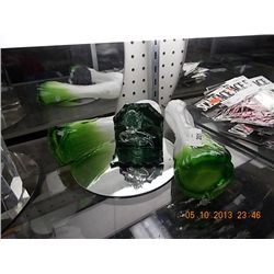 GLASS VEGGIES (2) & ORNAMENT - NO MIRROR