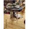 Image 1 : CHROME AND BLACK 50'S DINING TABLE