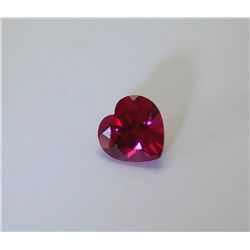 *BEAUTIFUL Heart Shaped Lab Created Ruby* 4.80 ct