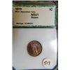 Image 1 : 1899 MS61 BROWN MINOR REPUNCHED DATE PENNY 1¢