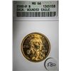 Image 1 : 2000-P MS66 SACAGAWEA WOUNDED EAGLE (52 KNOWN)