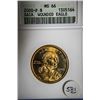 Image 1 : 2000-P MS66 SACAGAWEA WOUNDED EAGLE (52 KNOWN)