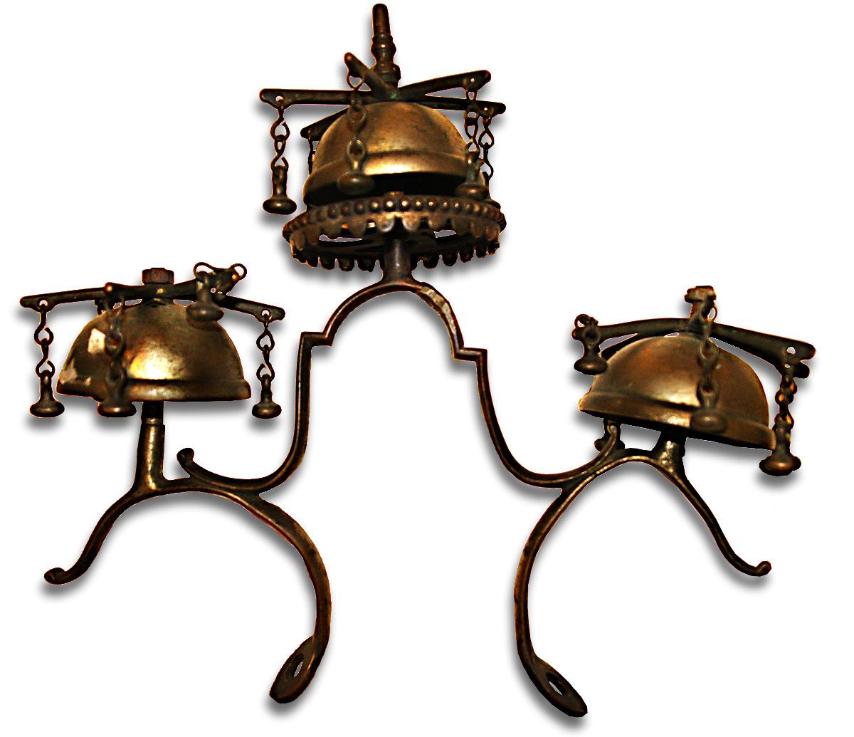 Very elaborate brass hame bells, ca: 1880's-90's