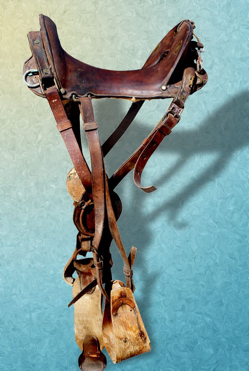 U.S. Cavalry McClelland saddle with wooden stirrups
