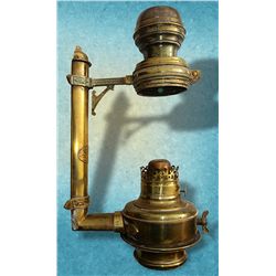 Impressive brass wall mounted railroad car lantern