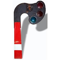 Heavy iron crossing signal light and bar