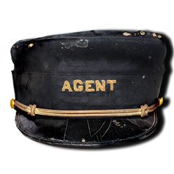2 railroad caps: Agent and Brakeman
