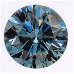 .08 CARAT *RARE* BLUE DIAMOND BEAUTIFUL ROUND CUT & FACETED!! GEMSTONE CAME OUT OF SAFE!!