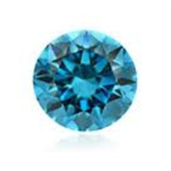 .08 CARAT *RARE* BLUE DIAMOND BEAUTIFUL ROUND CUT & FACETED!! GEMSTONE CAME OUT OF SAFE!!