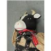 Image 2 : Ceramic Country Cow Doll in Charming Cloth Outfit