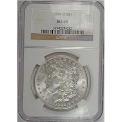 1904-O MORGAN DOLLAR NGC MS65 WHITE