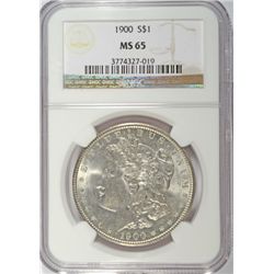 1900 MORGAN DOLLAR NGC MS65 WHITE
