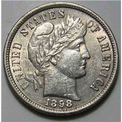 1898 Barber Dime AU