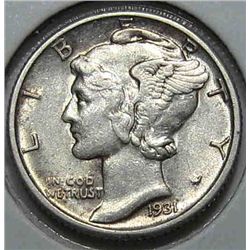 1931-S Mercury Dime AU