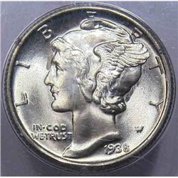 1938-S Mercury Dime UNDERGRADED PCGS MS64FB Rattler