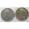 Image 1 : PEACE DOLLAR: 1925 F, 1927-D XF RIM NICKS