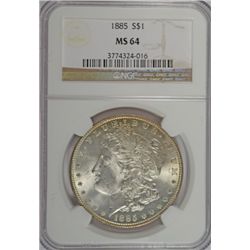 1885 MORGAN DOLLAR NGC MS64 WHITE