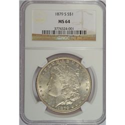1879-S MORGAN DOLLAR NGC MS64 WHITE