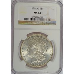1902-O MORGAN DOLLAR NGC MS64 WHITE