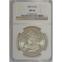 1885-O MORGAN DOLLAR NGC MS64 WHITE
