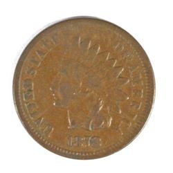 1878 INDIAN ONE CENT F-VF
